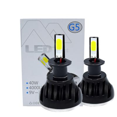 China Factory wholesale 40W 8000lm aluminum modified LED far and near lights H1 H7 H11 G5 LED car headlights 4sides LED lights for auto for sale