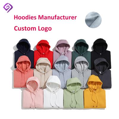 China Wholesale High Quality Anti-wrinkle Custom Design Logo Graphic Printed Embroidered Logo Fleece White Plain Oversized Men's Hoodies Unisex for sale