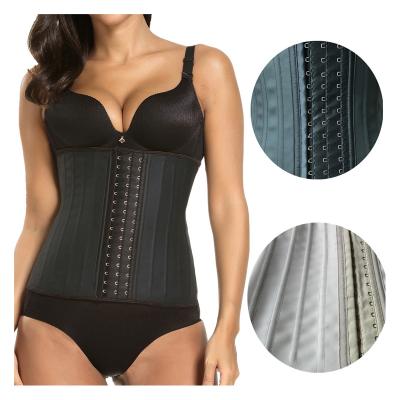 China High Quality Antibacterial Crochet Women Plus Size Tummy Control Sweat Shaper Steel 25 Bones Latex Corset Custom Slimming Waist Trainer for sale