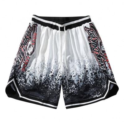 China QUICK DRY OEM Customized Tie Dye Casual Loose Sports Shorts Mesh Polyester Basketball Shorts Plus Size Shorts for sale