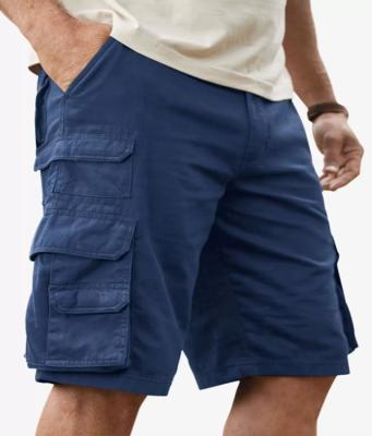 China QUICK DRY OEM Customized Mens Elastic Stacked Cargo Pants Pockets Casual Shorts Plus Size Shorts for sale