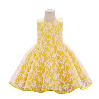 China Hot Selling Anti-wrinkle OEM ODM Lace Baby Birthday Dresses Girls Princess Tutu Dress Party Dresses For 4-9 Y Cotton Girl for sale