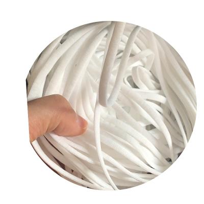 China Viable factory elastic cord tie face 3mm 4mm 5mm face elastic cord flat round earloop 6mm cord disposable en venta