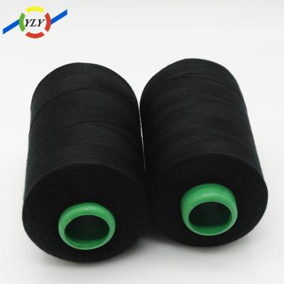 China High Tenacity 60/2/3 40/2 100% Spun Polyester Sewing Spool Optical Black Thread for sale