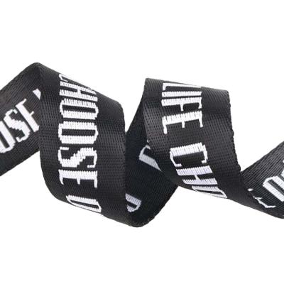 Cina Viable custom printed nylon band jacquard logo webbing elastic strap for underwear manufacture in china in vendita