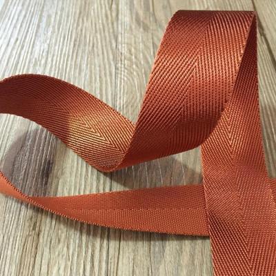 China 1.5 Inch Durable Twill Lightweight Soft Imitation Nylon Webbing Band For Bag for sale