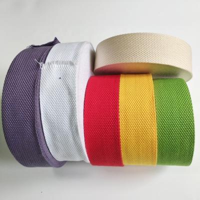 China 2 Inch 1.5 Inch 38mm Cotton Webbing Strap Sustainable Cotton Webbing For Bat Handle for sale