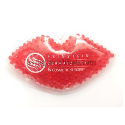 China Hot Sale Health Care Gel PVC Cold Packed Therapy With Logo Print Lip Shape Ice Packets for sale