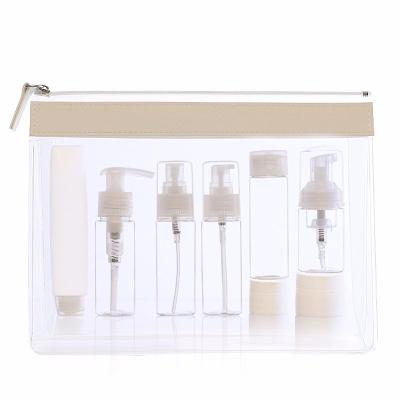 China PETG Cosmetic Portable Travel Cosmetics Bottle Set Travel Kit With PVC Plastic Bag 5.01wholesale for sale