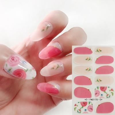 China New Design Private Label Raincoats With Adhesive Nail Backing Stickers Press On Nail Art 12 Gradient Nail Stickers for sale