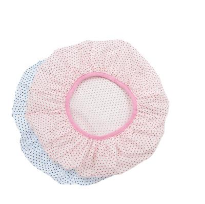 China Viable In Stock Factory Direct Selling Customized Double Layer Hair Dry Eva Elastic Shower Cap for sale