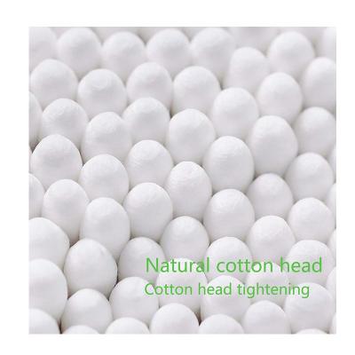 China Nature Cotton SBelle OEM 300pcs Soft Beauty Makeup Cotton Pad Double Shape Precision Sharp Tips Cotton Buds Make Up Sticks With Paper Stick for sale