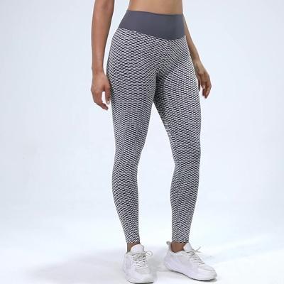 China Breathable Belt Hip V-Lift Plus Bubble Honeycomb Yoga Pants Plus Size Gaiters for sale