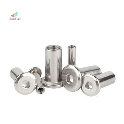 China Factory XiaoXiNuo M2 Stainless Steel Hex 304 Special Flat Socket Head Male And Female Chicago Screw And Nut for sale