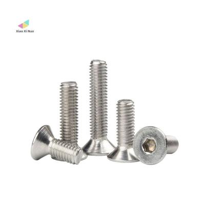 China XiaoXiNuo Factory DIN7991 Stainless Steel Hex Socket Machine Screw Hex Head Flat Countersunk Head Machine Screw for sale