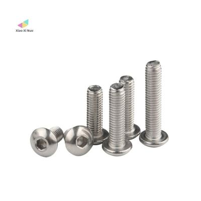 China Pan XiaoXiNuo Factory Cup Allen M2 M3 M4 Stainless Steel Hex Drive Hex Socket Round Button Main Machine Screws for sale