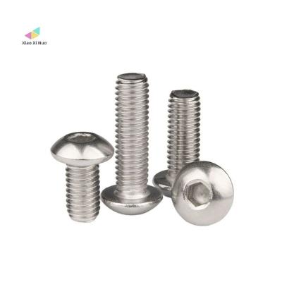 China Pan XiaoXiNuo Factory 304 Stainless Steel Round Head Hexagon Socket Screws Half Round Main Bolts Pan Head Machine Screws for sale