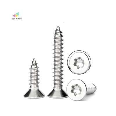 China Furniture Fastener Supplier Stainless Steel Main Torx Drive Lobe Countersunk Self Tapping Wood Six Screws Carbon Steel CSK Torx Screw for sale