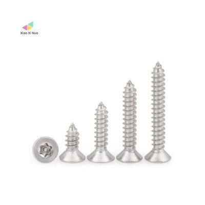 China Furniture Factory Price SS304 SS316 Carbon Steel Head Flat Countersunk Self Tapping Screws Torx Flat Countersunk Anti-Security Tapping Screws for sale