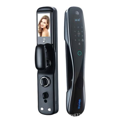 China Hot sale smart remote control tuya wifi biometric door handle lock waterproof 6-20 for sale