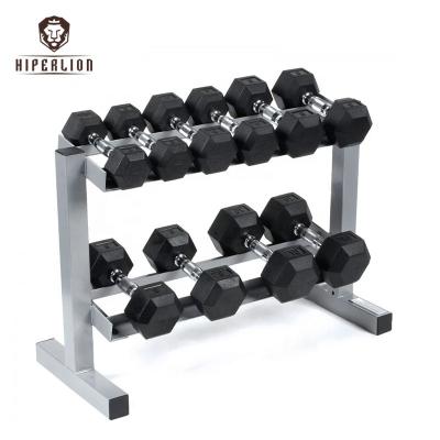 China Rubber Covered Dumbbell Free Weights 10KG Dumbbells Buy Online Gym Equipment Price Hex Dumbbell_Set For Sale In Nepal for sale