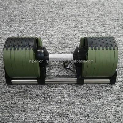 China Free Weight Custom 2021 Commercial Use 80 Pound 24Kg 32Kg 80lb Green Adjustable Dumbbells Set For Gym for sale