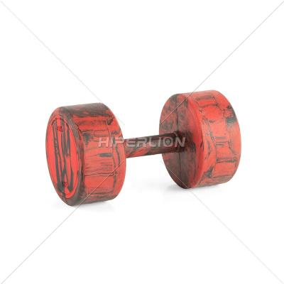 China Dumbbell Fitness Manubri Difficulty Camouflage Gewichten Mancuernas Rubber Covered Round Dumbbells for sale