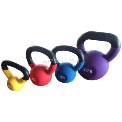 China Durable Colorful Kettle Bell 16KG Weights 24KG Neoprene Custom Cast 32KG Vinyl Coated Kettlebell for sale