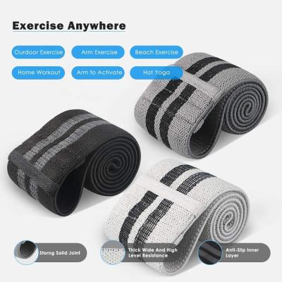 China Home\Gym\Black Gray Loop Home Short Resist Workout Mini Exercise Bands Custom Logo Adjustable Fabric Resistance Bands Sports Performance For Legs And Butt for sale