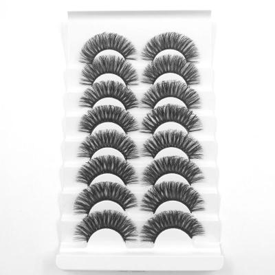 China Custom 3D Thick 5D 18mm Waterproof 8 Pairs In One Fiber Makeup False Eyelashes Makers Set for sale