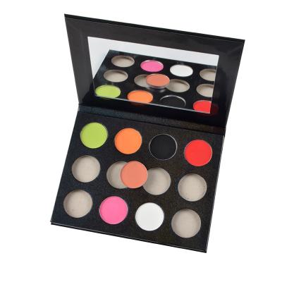 China Newest mude waterproof eyeshadow palette 12 color private label makeup custom eyeshadow palette for sale