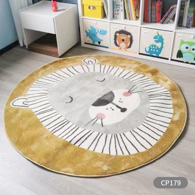 China Factory Supply Washable Polyester Rug Round Soft Fluffy Living Room Round Nordic Style Concise Rug For Bedroom Kids Room for sale