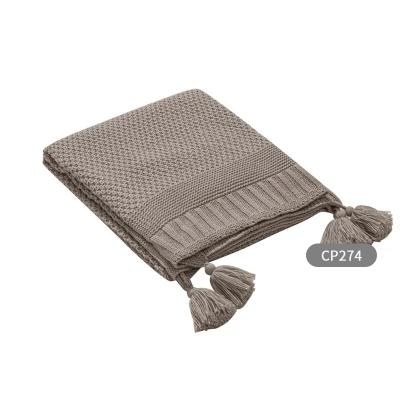 China Manufacturer Anti-Static Custom Wholesale High Quality Knit Newborn Baby Toss Lightweight Knitted Blanket Blanket For Bed And Sofa for sale