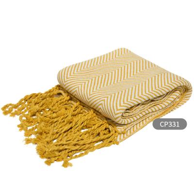 China Sofa Fringes Throw Blanket Lightweight Hand Made Knitted Blanket Super Soft Decorative Crochet Anti-pilling Factory Hot Sale for sale