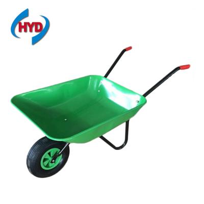 China Hot Sale Wb5204 Industrial Heavy Duty Metal Wheel Barrow Building Construction Wheel Barrow With Metal Tray for sale