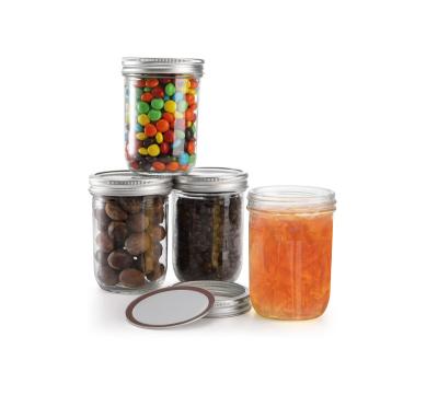 China Regular Mouth 70mm Clear 8oz Food Jelly Jars With Split Lid And Band Canning Jars For Jam Honey Spice for sale