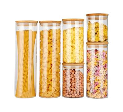 China Food Grade Borosilicate Food Grade Glass Jars Airtight Glass Containers With Lids for sale