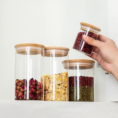 China Food Airtight SEAL Canister for Home Kitchen Food Storage Herb and Spice Favors GLASS JAR for sale