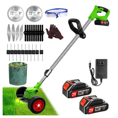 China Cordless Grass Trimmer Garden Machine Tool Grass Brush Cutter Battery Lawn Mower Handheld Electric Cordless Power String Trimmer for sale