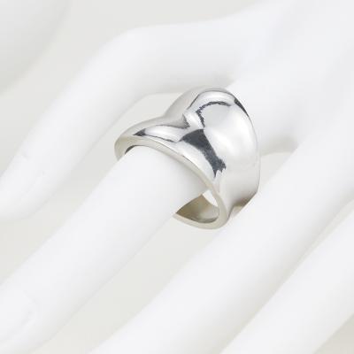 China Fashion Simple Design Silver Plated Irregular Rings Mens Polished Finger Ring for sale