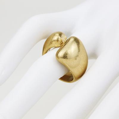 China Fashion Design Antique Gold Plated Rings Irregular Open Cuff Adjustable Men Finger Ring for sale