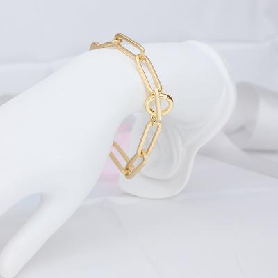 China Punk Punk Jewelry Gold Plated Cuban Chain Bracelet For Men And Women for sale