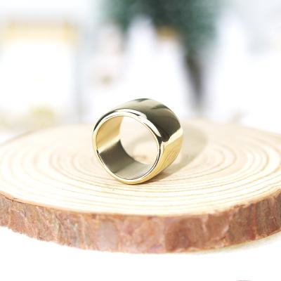 China CLASSIC Elegant 14K Gold Filled Large Soft Wide Irregular Shaped Band Rings For Men And Women for sale