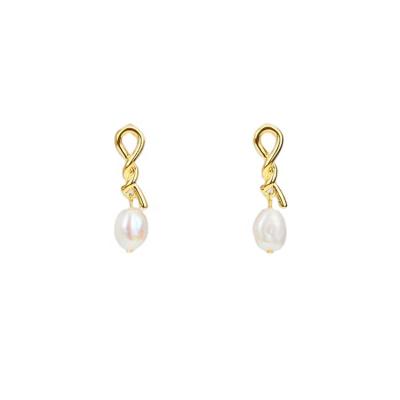 China Romantic Hot Selling New Products Wholesale Price Jewelry Earrings Pearl Beaded Dangling Pearl Earrings for sale