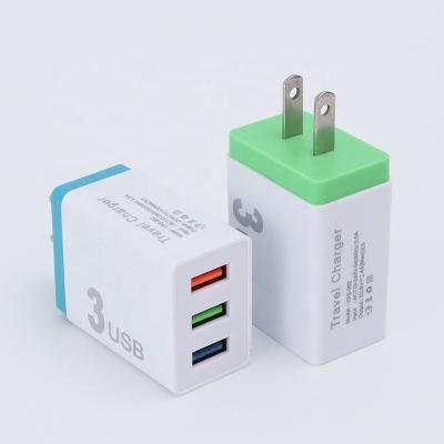 China Mobile Phone Types Travel Charger Factory Price 5V 2.1A Power Charging Mutil USB Charger 3 Port Charger Fast Charging for sale