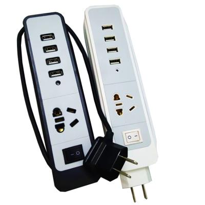 China 4 outlet extension socket smart travel power strip platooninsert with 4 outlet extension socket smart travel power strip platooninsert with usb ports for sale