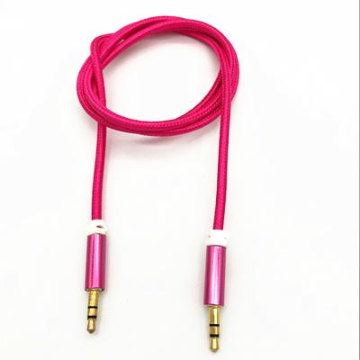 China COMPUTER 3.5mm Audio Nylon Cable Automotive Audio Braided Jack Cable Male To Male Video Cable for sale