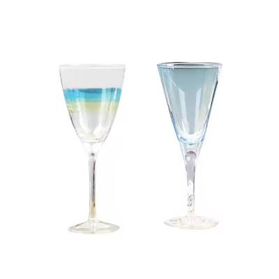 China Wholesale Customized Lead Free Stemless Red Wine Hand Painted Crystal Goblet Champagne Glass Personality Creative Dessert for sale