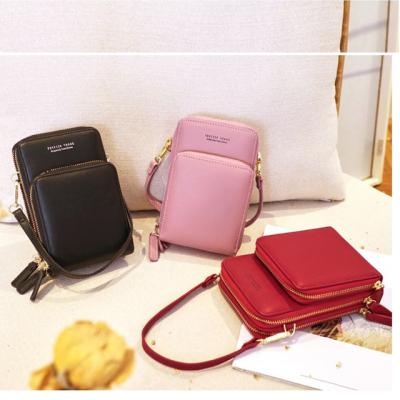 China For Cell Phone Factory Wholesale PU Leather Small Purse Cross - Body Cell Phone Women Handbags for sale