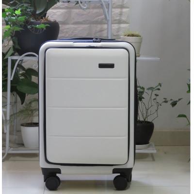 China Lightweight Hard Shell Suitcase 20 Inch Man Business ABS Laptop Trolley Luggage Travel Case With Front Pocket for sale